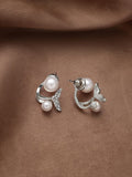 Rhinestone Fish Tail & Faux Pearl Decor Earring Jackets