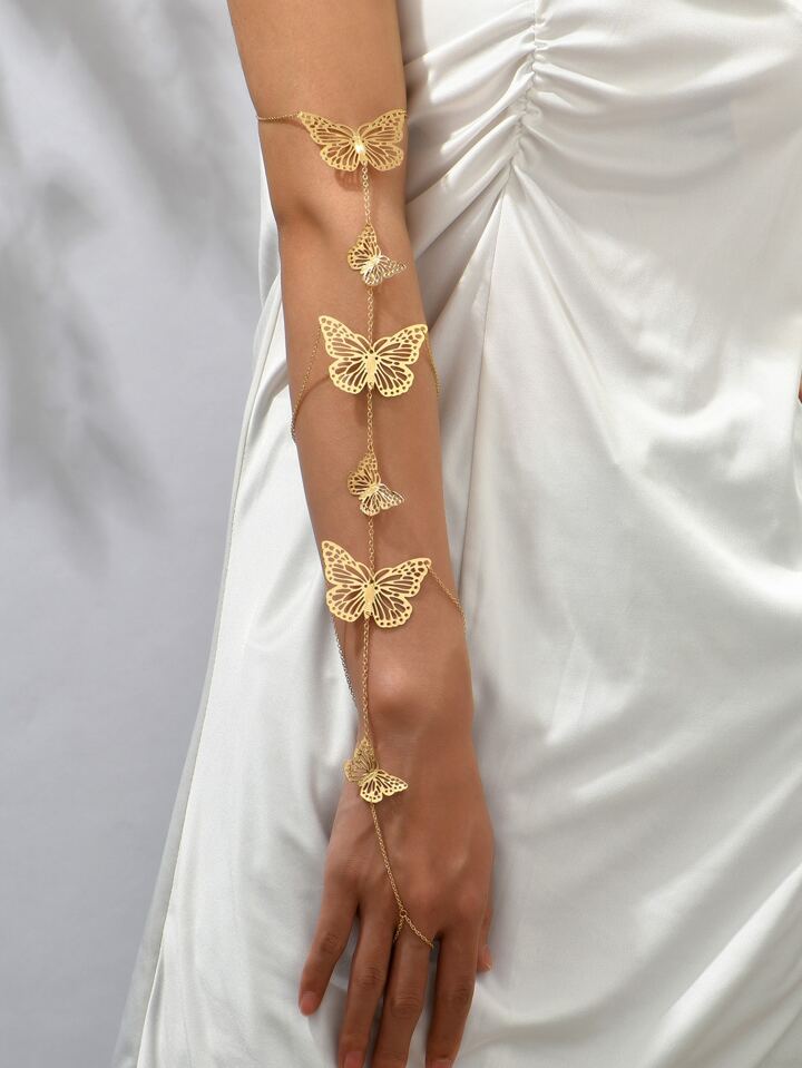 Butterfly Decor Layered Arm Chain