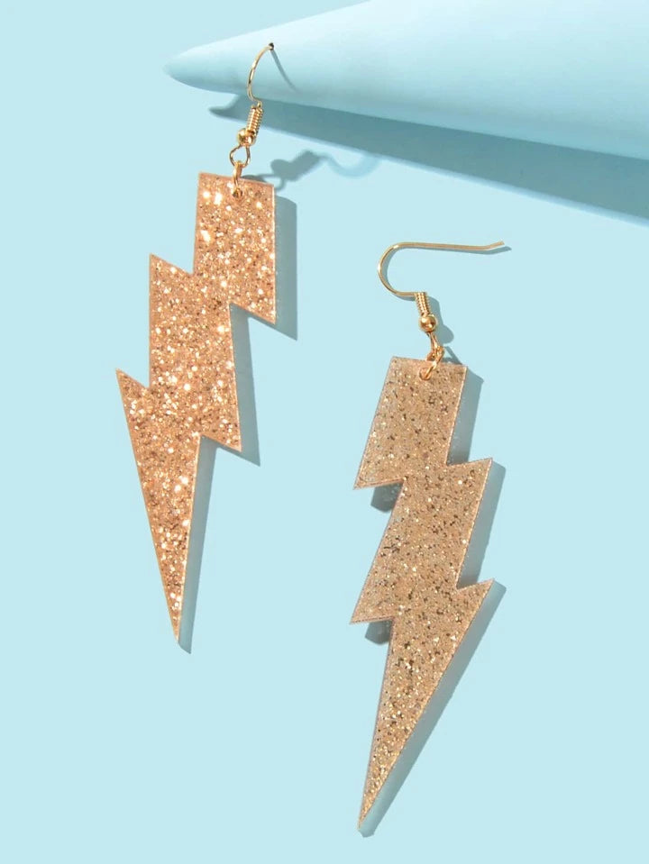 Lightning Decor Drop Earrings