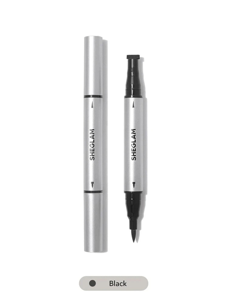 Wing It Waterproof Liner Duo - Black 2 In 1 Waterproof Liquid Eyeliner Wing Stamp Pen Cat Eye Smudge-Proof Long Lasting Ultra-Fine Winged Eyeliner Black Friday Party Eyeliner