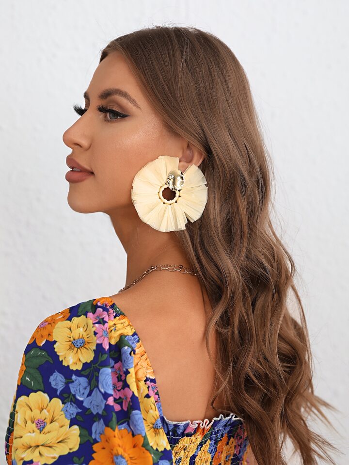 Paper Tassel Drop Earrings