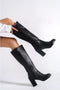 Women's Zippered Heeled Boots Heel Height 7 Cm 555577