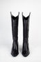 Women's Western Cowboy Embroidered Heeled Boots Black 7003