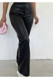 Women's Black Spanish Faux Leather Pants LEATHERSPANISH1234