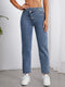 Stepped Waist Mom Fit Jeans