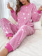 Star Embroidery Flannel PJ Set