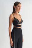 Zeynep Tosun Black accessory bustier