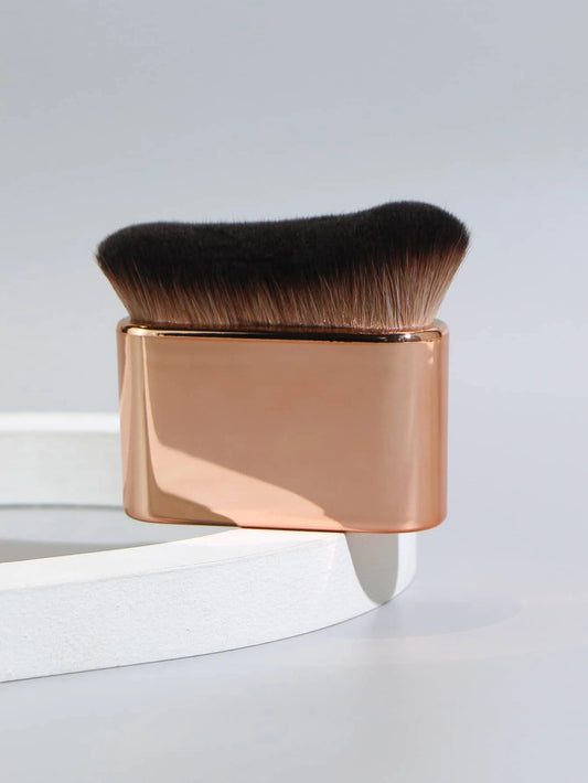 1pc Rose Gold Wave Foundation Brush Facial Makeup Tool High-End Grade