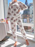 Cartoon Graphic Drop Shoulder PJ Set