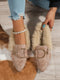 Women's Winter Flat Mary Jane Low Heel Loafers With Thickened Plush Fur Decoration