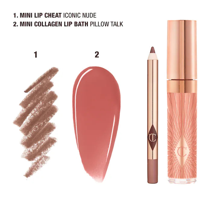 Mini Glossy Lip Gloss + Lip Liner Set