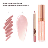 Mini Glossy Lip Gloss + Lip Liner Set