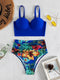 Floral & Tropical Ruched Push Up Bikini Swimsuit