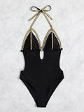 Ring Linked Harness One Piece Swimsuit