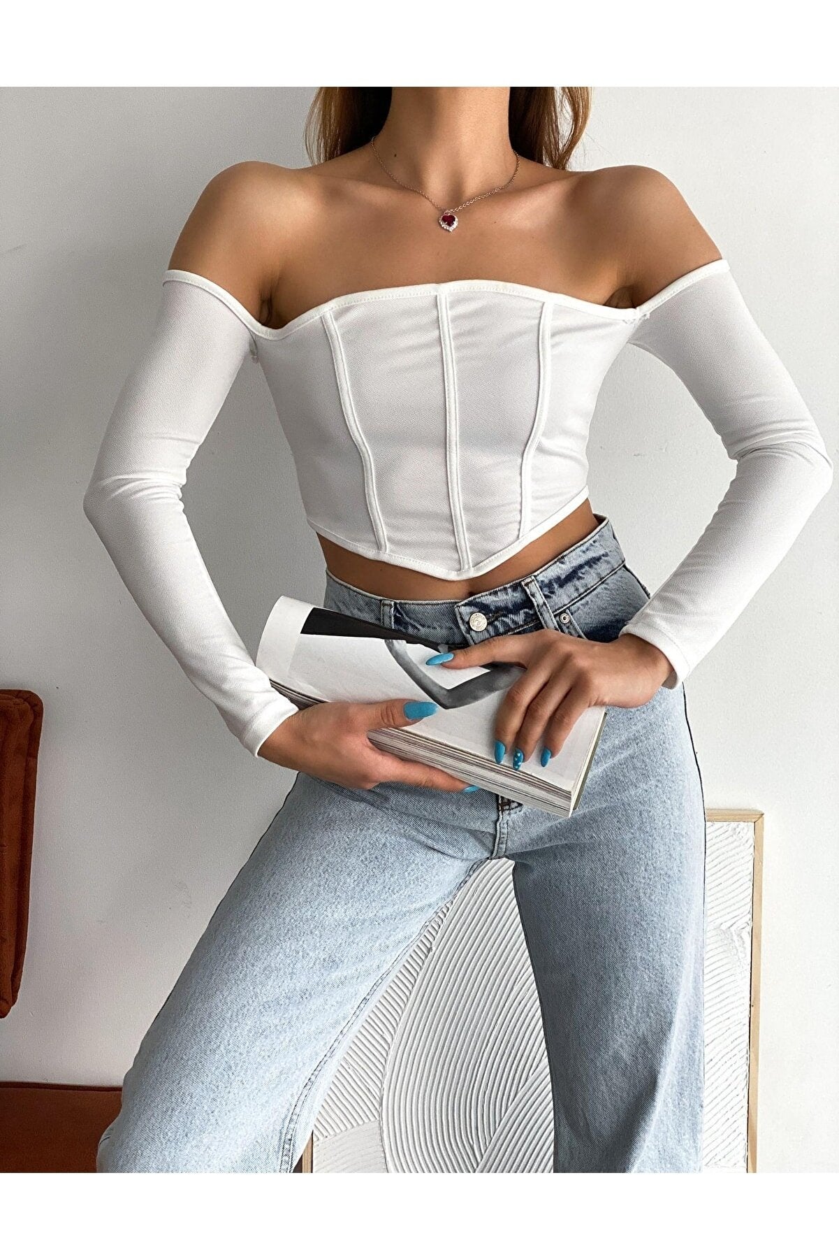 Long Sleeve Zippered Crop TYC00580188549