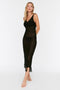 Black Slit Detailed Knitwear Beach Dress TBESS22EL2917 TBESS22EL2920