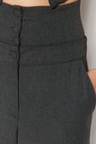 Anthracite High Waist Detailed Trousers TPRSS23PL00015