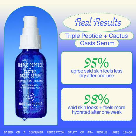 Triple Peptide + Cactus Hydrating + Firming Oasis Serum